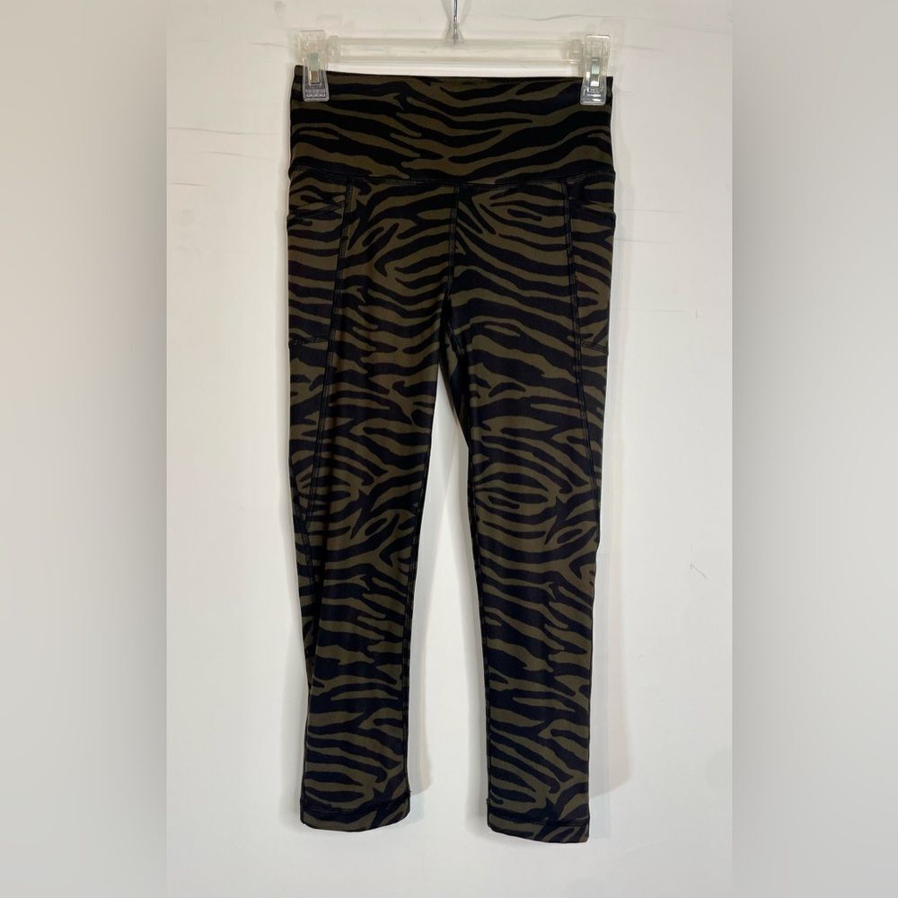 5 for $25🔥Nordstrom‎ X by Gottex Olive Green Zebra Leggings XS